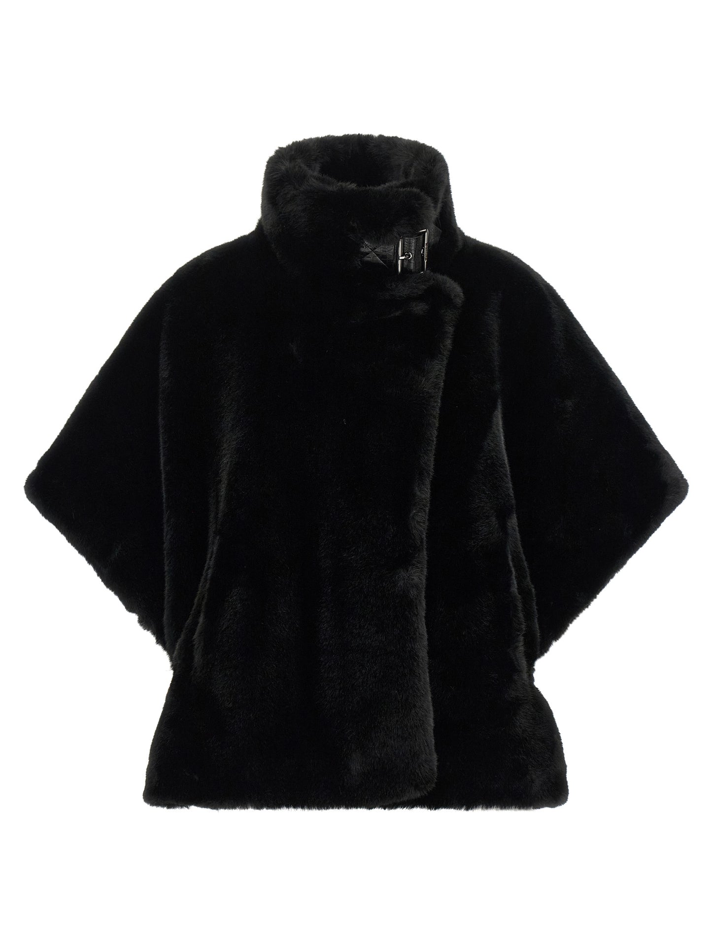 Cape by PINKO for women in polyester leather black & silver features a versatile silhouette, artfully detailed with a versatile wrap high-neck neckline and distinctive for a truly versatile finish.