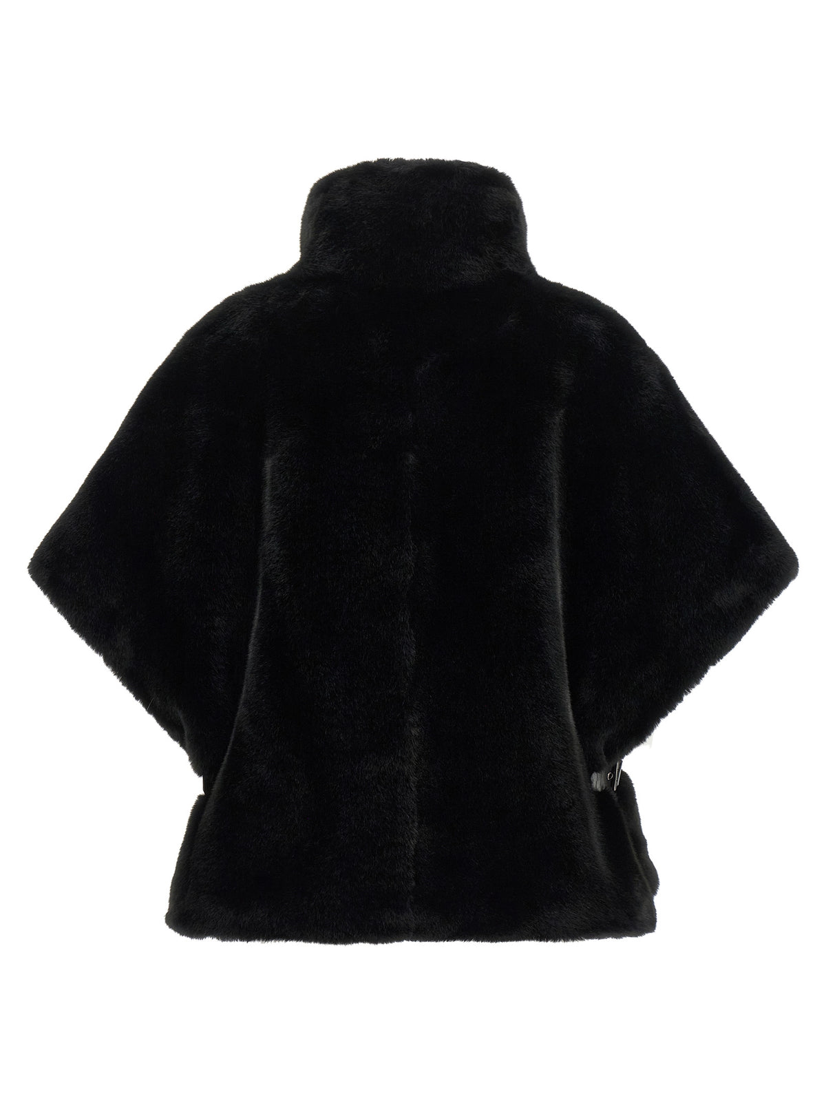 PINKO Women's Polyester Leather Cape - Black Silver