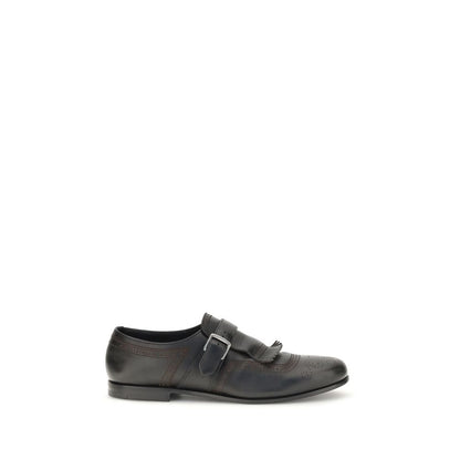 Loafer Slip-On Shoes by Church's for men in bos taurus calf leather & wool black & houndstooth showcases a resplendent Men's Bos Taurus Calf Leather & Wool Loafer Slip-On Shoes aesthetic, defined by its resplendent and elegant .