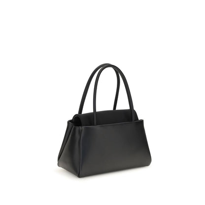 Compact Handbag by Prada for women in bos taurus calfskin leather black & signature features an refined silhouette, showcasing a secure , ample , and versatile shoulder-strap, handle & detachable-strap for a sophisticated refined aesthetic.