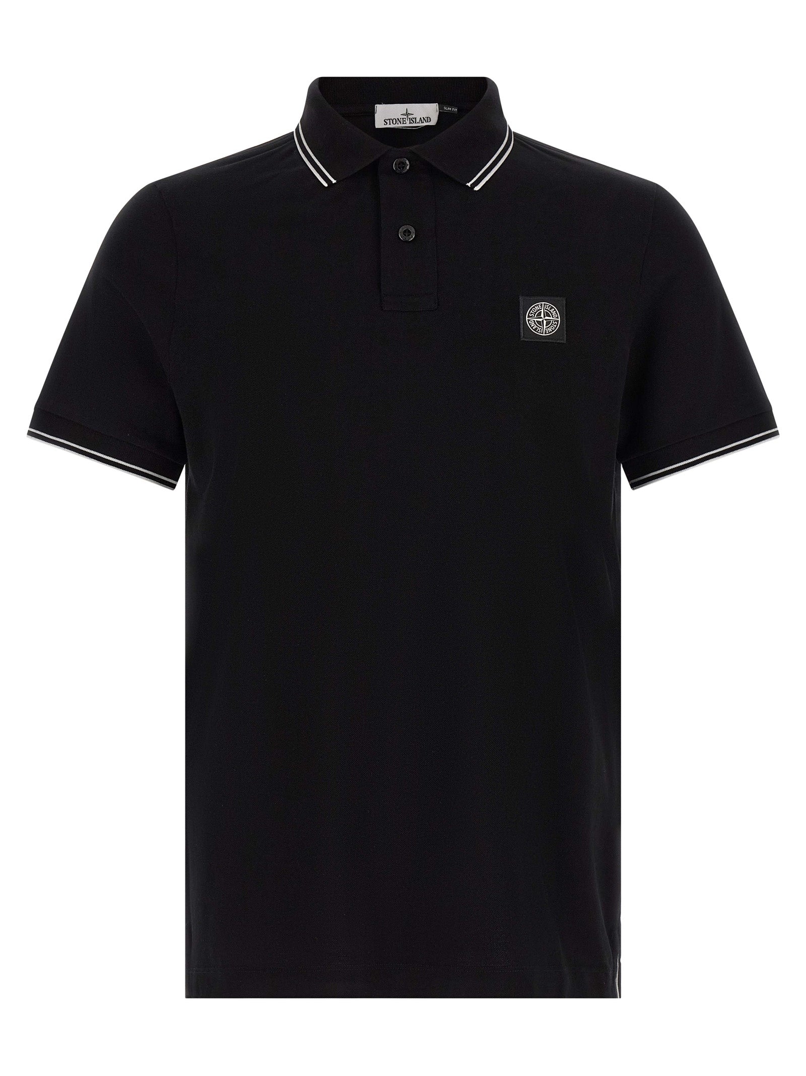 This Polo Shirt by Stone Island for men in stretch cotton black presents a flawless silhouette, showcasing flawless detailing and a refined for a truly flawless aesthetic.