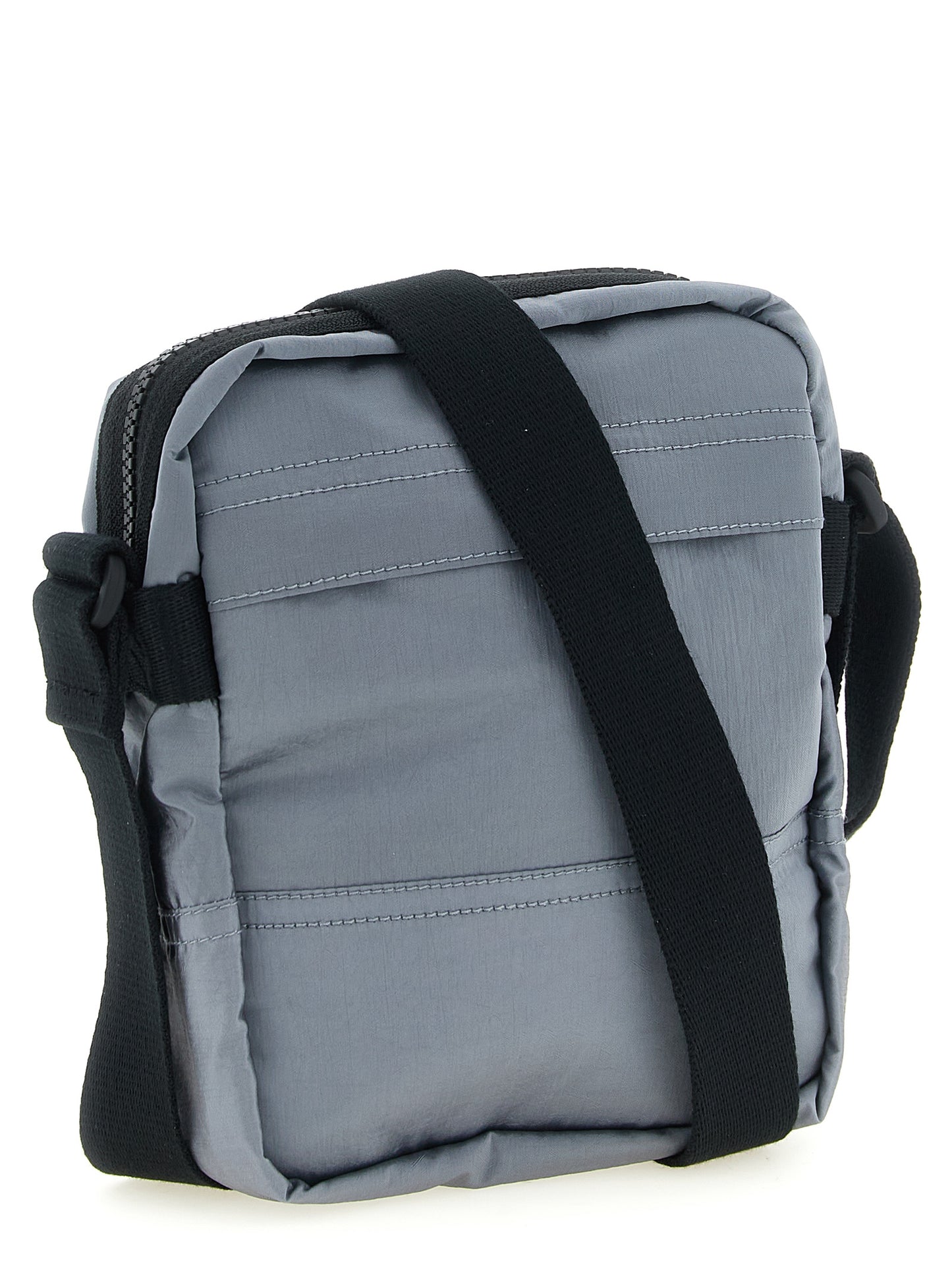 Crossbody Messenger Bag by Stone Island for men in polyamide leather gray showcases a artisanal Polyamide Leather Crossbody Messenger Bag design, featuring a secure and ample with versatile crossbody-strap & adjustable-strap for a artisanal look.