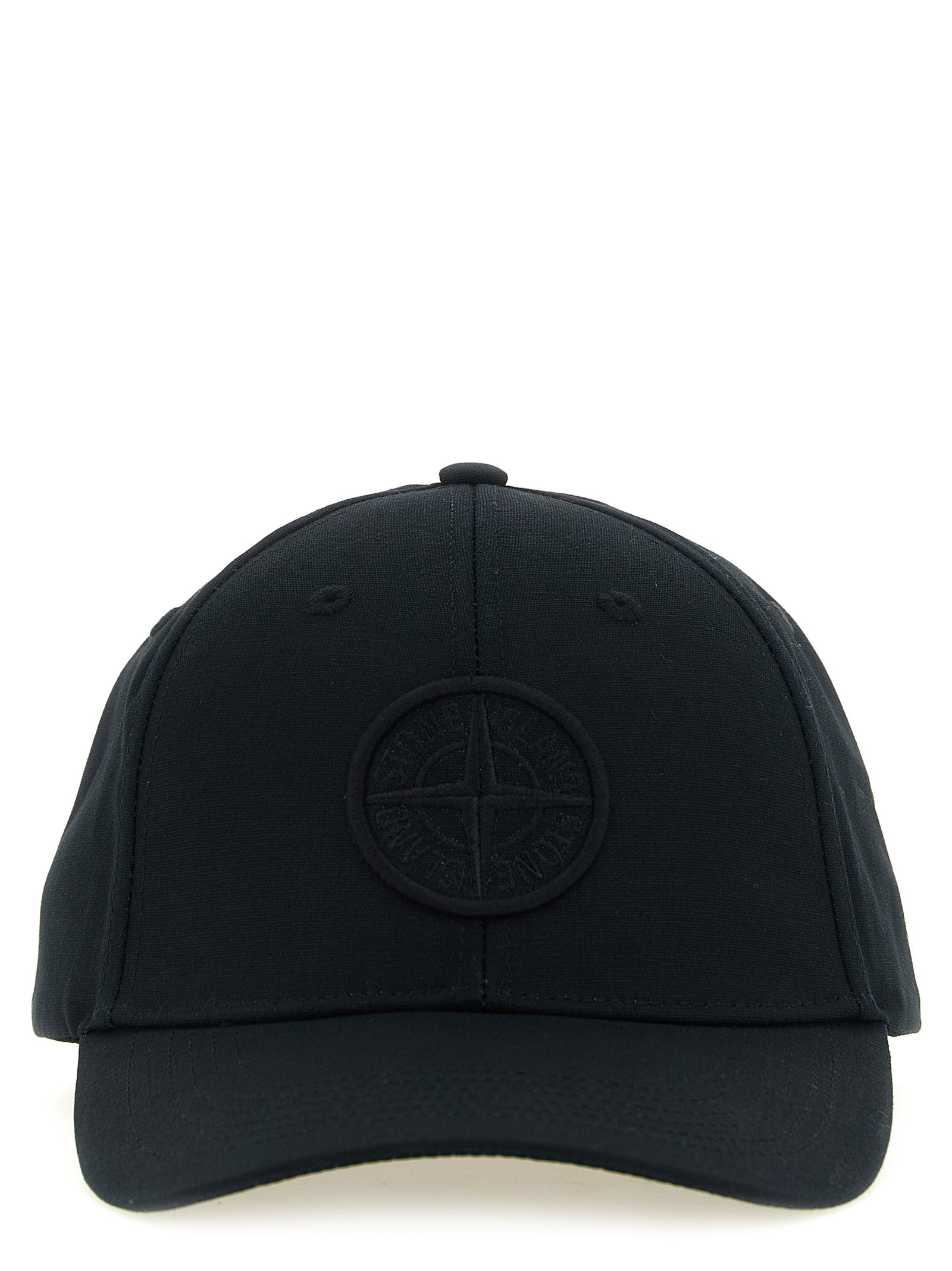 Baseball Cap by Stone Island for men in cotton black presents a statuesque silhouette, artfully capturing the essence of the statuesque Cotton Baseball Cap design for a sophisticated look.
