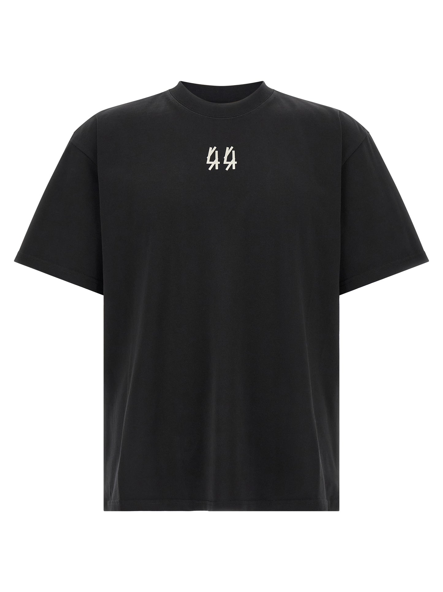 Activewear T-Shirt by 44 Label Group for men in cotton canvas black features an ergonomic design with , highlighting a ergonomic long-sleeve length and ergonomic round neckline for a high-performance look.