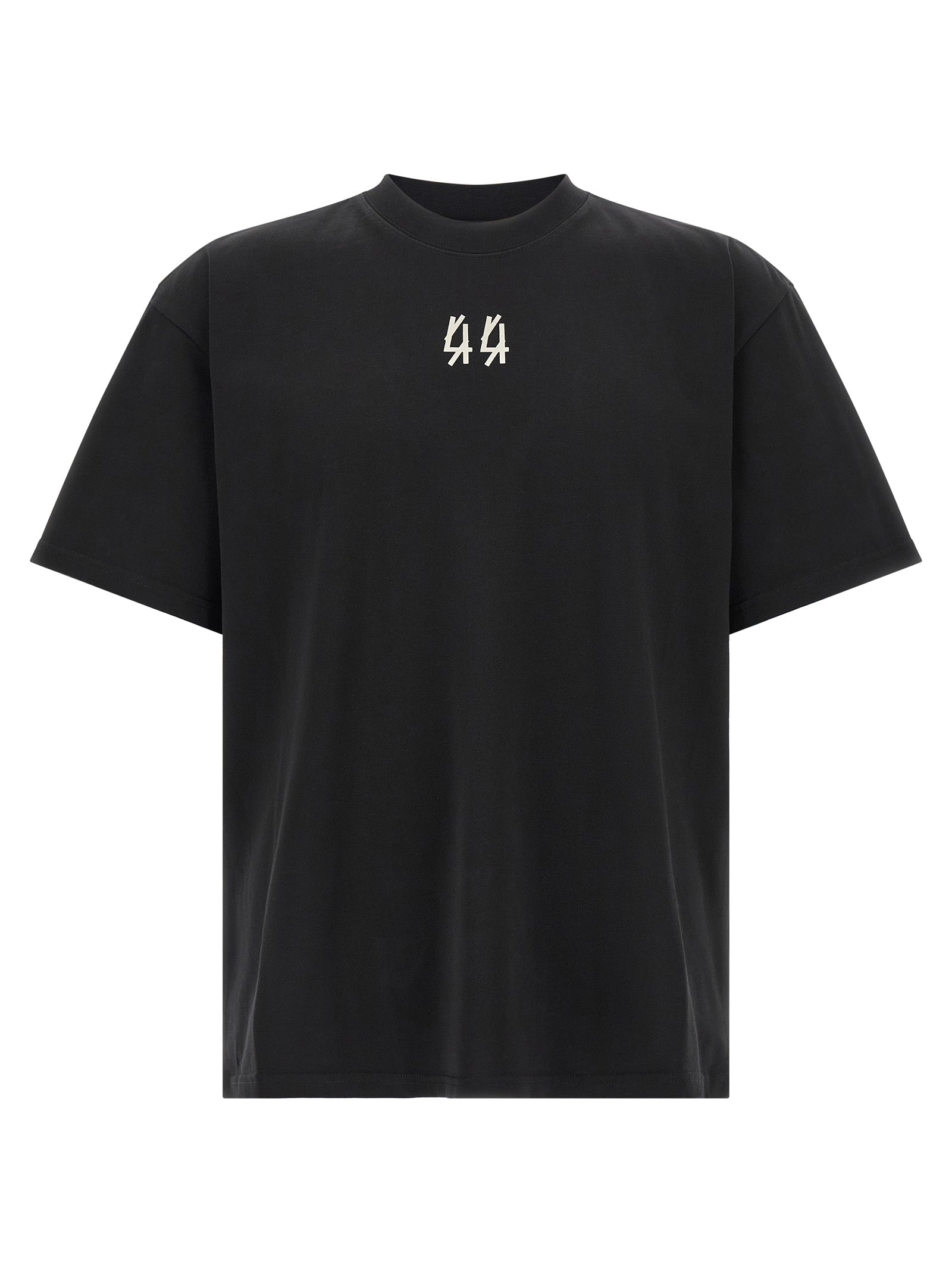 Activewear T-Shirt by 44 Label Group for men in cotton canvas black features an ergonomic design with , highlighting a ergonomic long-sleeve length and ergonomic round neckline for a high-performance look.