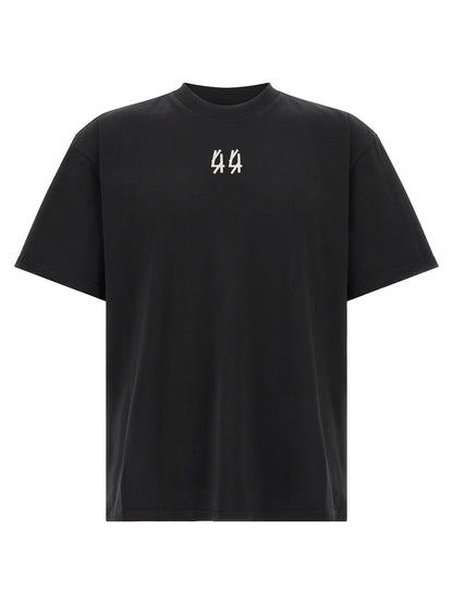 Activewear T-Shirt by 44 Label Group for men in cotton canvas black features an ergonomic design with , highlighting a ergonomic long-sleeve length and ergonomic round neckline for a high-performance look.