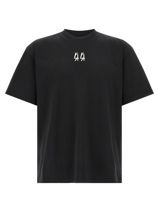 Activewear T-Shirt by 44 Label Group for men in cotton canvas black features an ergonomic design with , highlighting a ergonomic long-sleeve length and ergonomic round neckline for a high-performance look.
