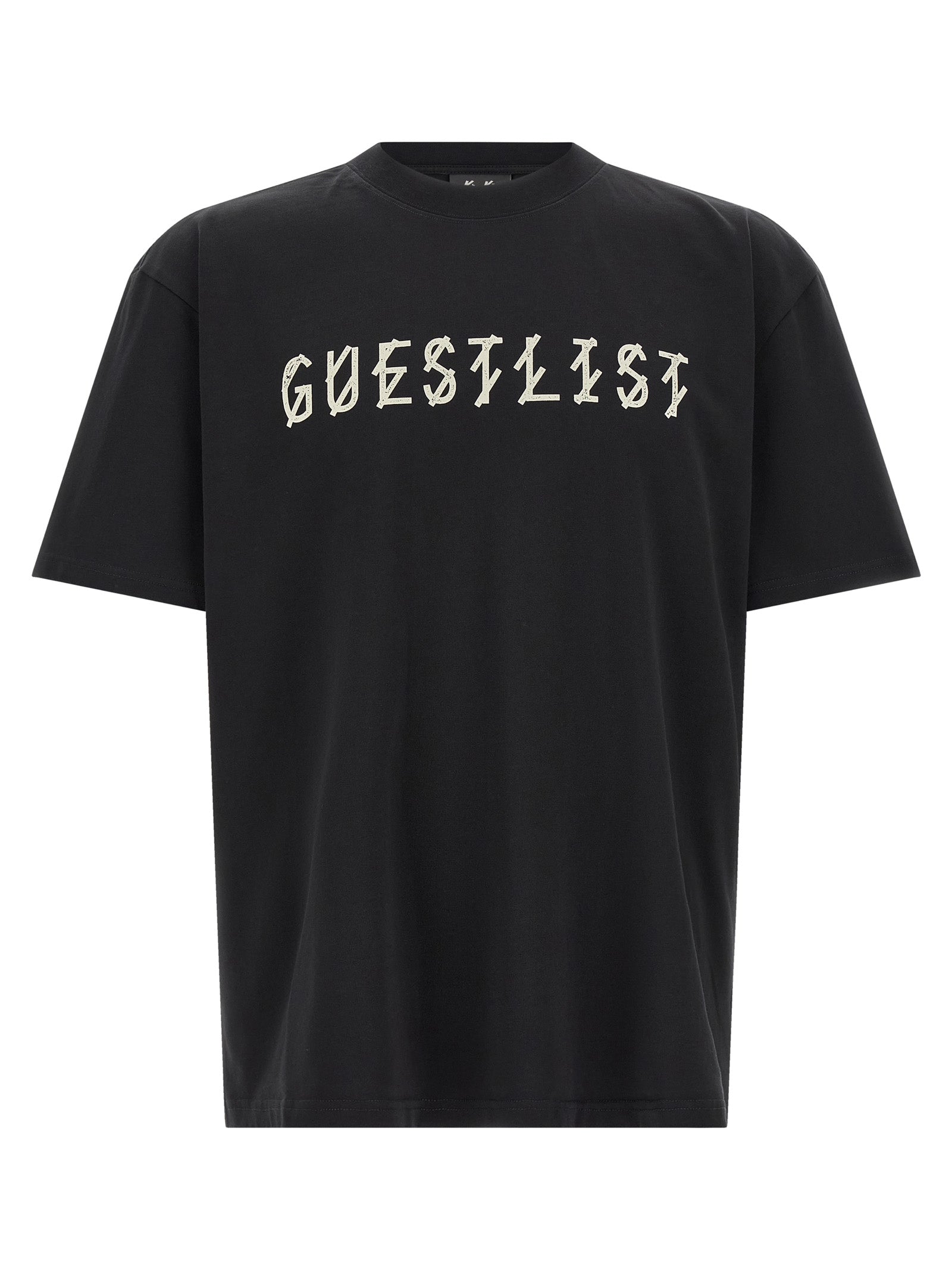 T-Shirt by 44 Label Group for men in cotton black, patterned & print showcases a fashionable silhouette, elegantly detailed with a fashionable and crew neckline for a sophisticated, high-fashion look.