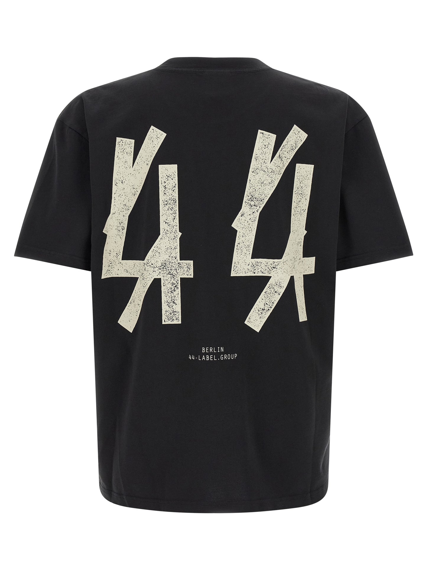 T-Shirt by 44 Label Group for men in cotton black, patterned & print features an on trend silhouette, perfectly showcasing a on trend and crew neckline for an elevated aesthetic.