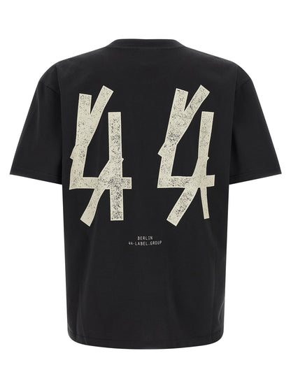 T-Shirt by 44 Label Group for men in cotton black, patterned & print features an on trend silhouette, perfectly showcasing a on trend and crew neckline for an elevated aesthetic.