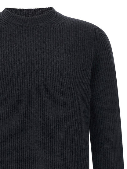 Cardigan by ZANONE for men in virgin wool navy presents a textural silhouette, artfully finished with a textural and for a sophisticated, textural look.
