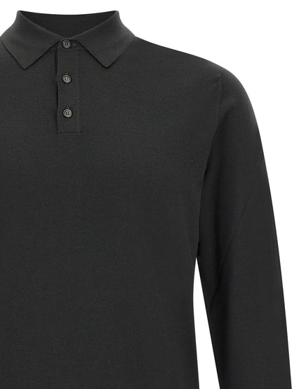 Polo Shirt by ZANONE for men in polyamide & virgin wool bicolour & green showcases a sharp silhouette, detailed with a refined and sharp for a sophisticated finish.