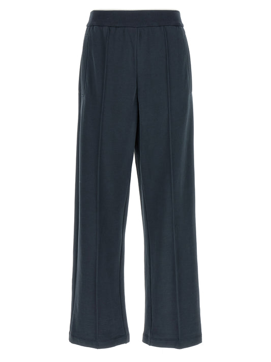 Joggers by Brunello Cucinelli for women in cotton dark-blue features an sophisticated and relaxed-fit & wide with a precise long, creating a sophisticated and sophisticated silhouette.