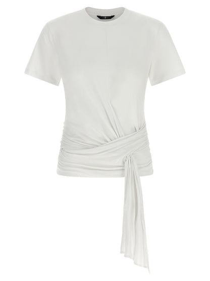 T-Shirt by 7 For All Mankind for women in lyocell white & patterned showcases a unassuming silhouette, artfully detailed with a refined and unassuming short-sleeve for a sophisticated, contemporary look.