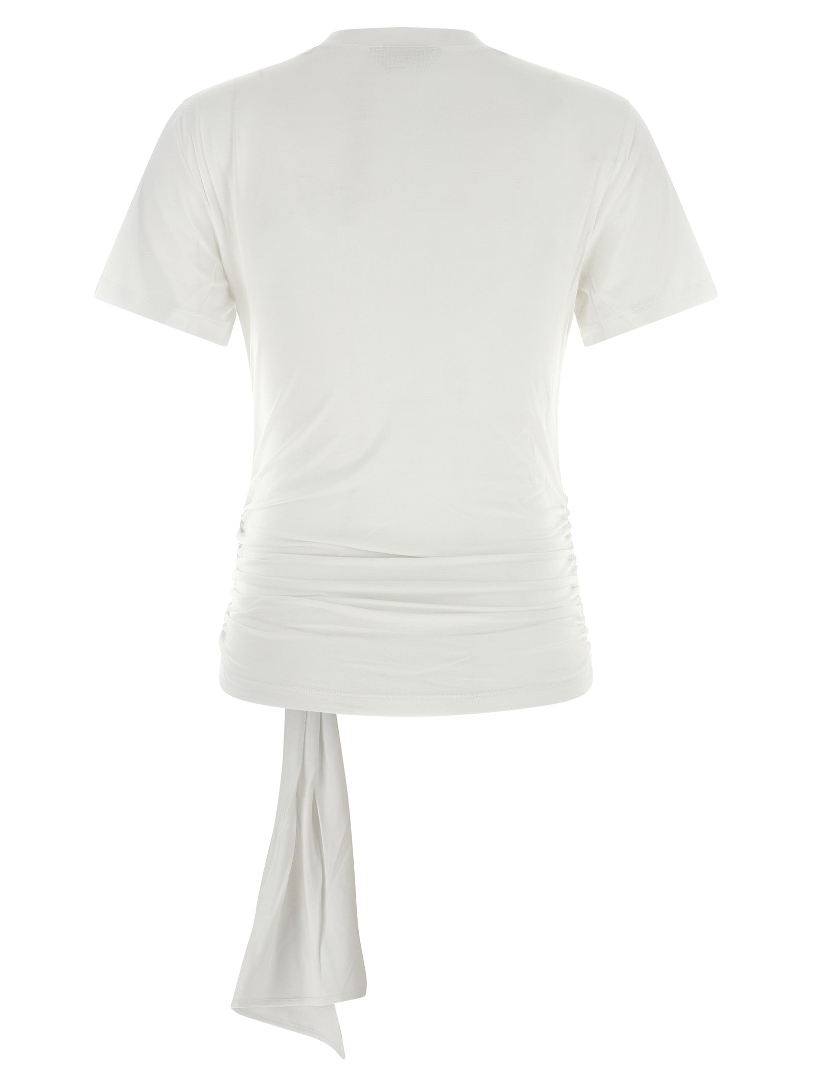 T-Shirt by 7 For All Mankind for women in lyocell white & patterned showcases a dramatic silhouette, elegantly detailed with a dramatic and for a truly dramatic finish.