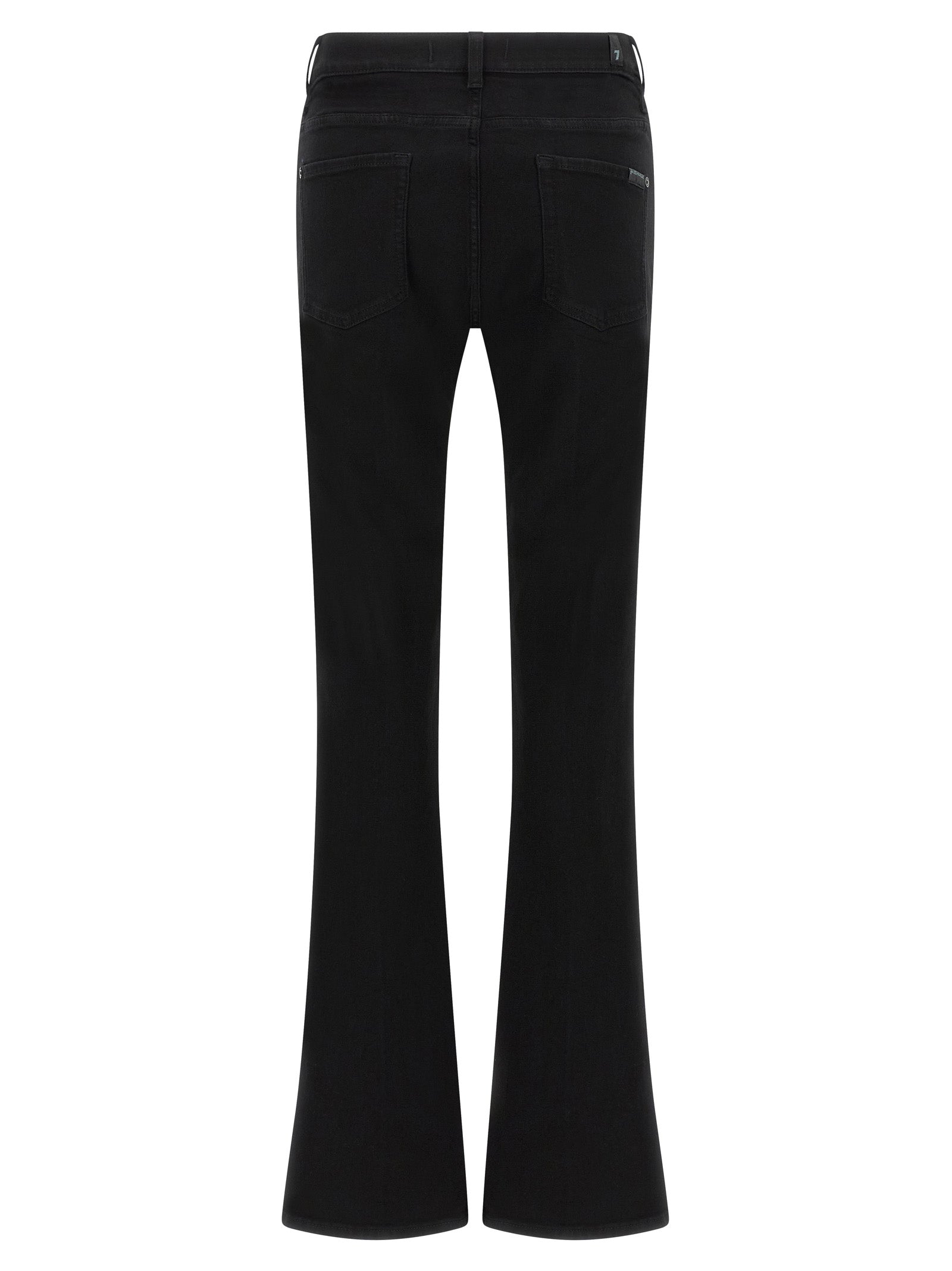 Jeans by 7 For All Mankind for women in stretch denim cotton black features an sartorial bootcut & slim and long with a cut for a sartorial finish.