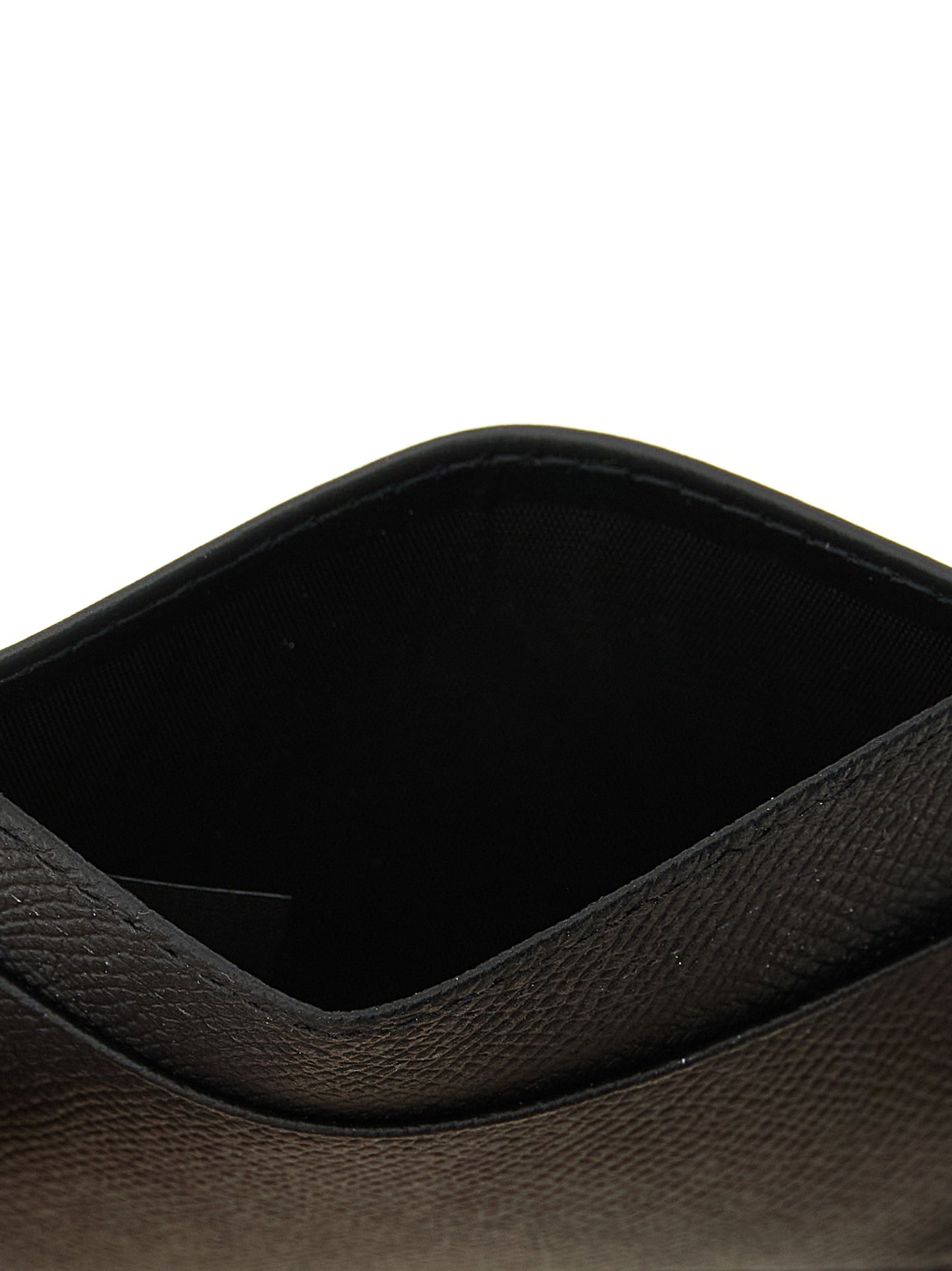 Cardholder Card Case by Maison Margiela for men in calfskin leather black & white features a distinguished silhouette, showcasing the distinguished design of the Four Stitches Calfskin Leather Cardholder Card Case with refined card-organization compact-design.