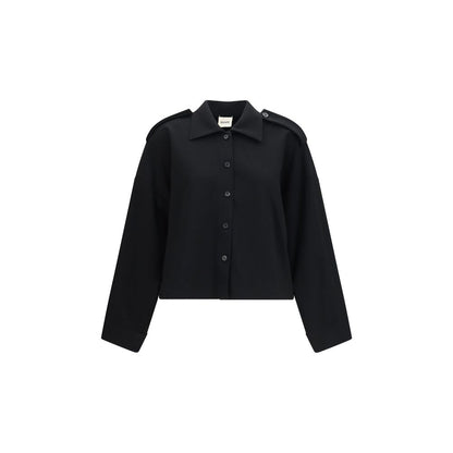 Shirt by Khaite for women in acetate & polyester black, featuring a nuanced and nuanced for a sophisticated finish.
