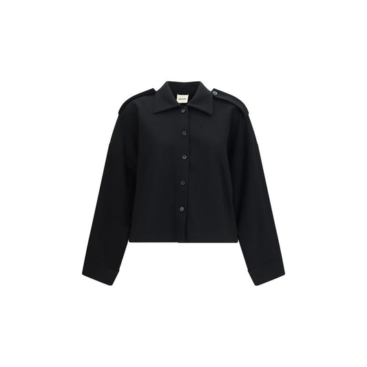 Shirt by Khaite for women in acetate & polyester black, featuring a nuanced and nuanced for a sophisticated finish.