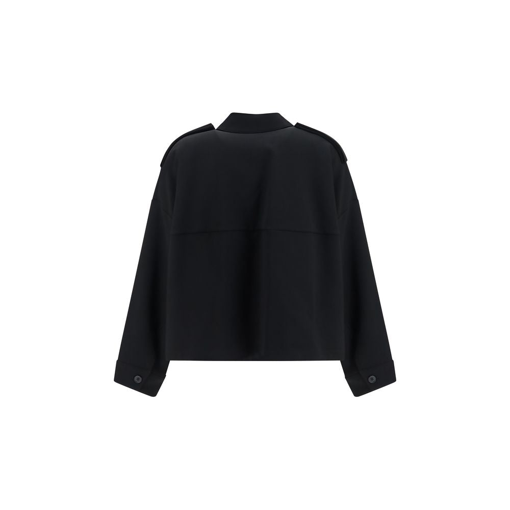 Shirt by Khaite for women in acetate & polyester black showcases a sharp silhouette, elegantly detailed with a sharp and sharp .