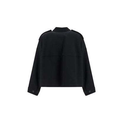 Shirt by Khaite for women in acetate & polyester black showcases a sharp silhouette, elegantly detailed with a sharp and sharp .