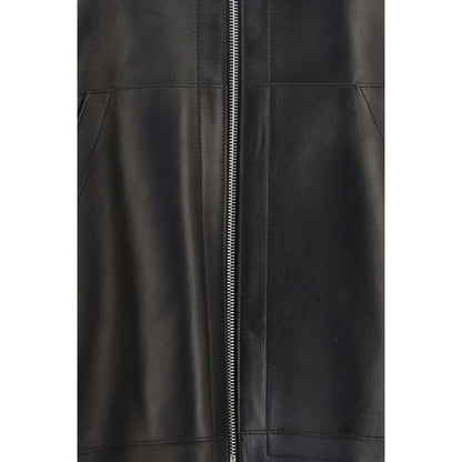 Khaite Black Lamb Ovis Aries Aries Leather Jacket