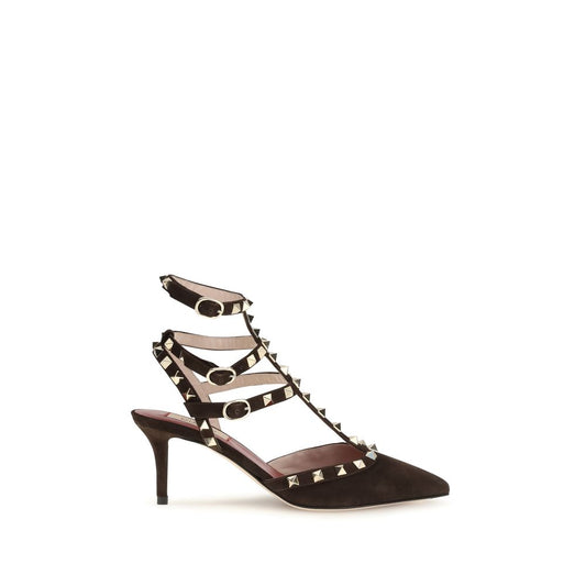 This High-Heel Stiletto Pumps Heels by Valentino Garavani for women in suede leather & rubber brown & signature presents a effortlessly chic silhouette from the Rockstud Women's Suede Leather & Rubber High-Heel Stiletto Pumps Heels collection, featuring a effortlessly chic stiletto high-heel and effortlessly chic pointed toe style.