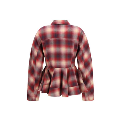 Shirt by Ganni for women in flannel & denim cotton multicolor showcases a sharp silhouette, elegantly detailed with a sharp and sharp .