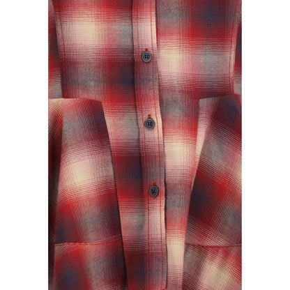 Shirt by Ganni for women in flannel & denim cotton multicolor features an polished silhouette, showcasing a sophisticated and detail for a truly polished finish.