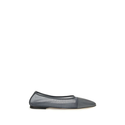 Ballet Flat Shoes by Dear Frances for women in bos taurus calf leather gray showcases a resplendent Gala Women's Bos Taurus Calf Leather Ballet Flat Shoes aesthetic with a and almond toe style.