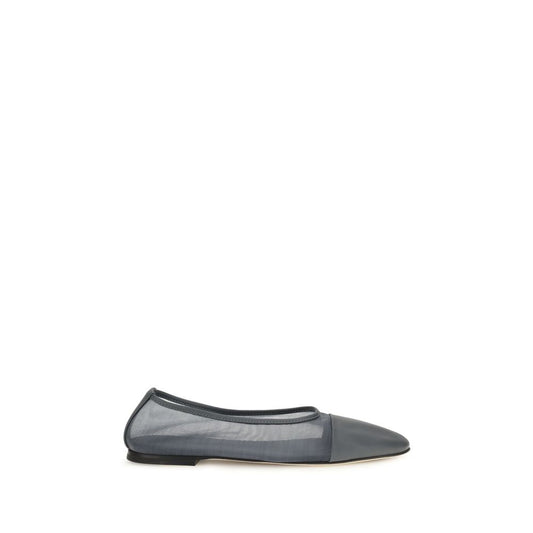 Ballet Flat Shoes by Dear Frances for women in bos taurus calf leather gray showcases a resplendent Gala Women's Bos Taurus Calf Leather Ballet Flat Shoes aesthetic with a and almond toe style.