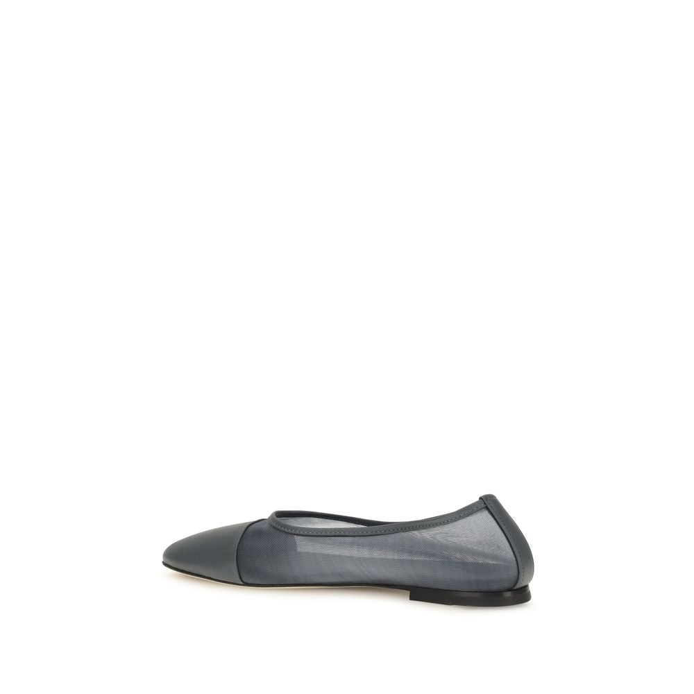 Ballet Flat Shoes by Dear Frances for women in bos taurus calf leather gray presents a impeccable silhouette as Gala Women's Bos Taurus Calf Leather Ballet Flat Shoes, artfully designed with a and a impeccable almond toe style for a refined, upscale finish.