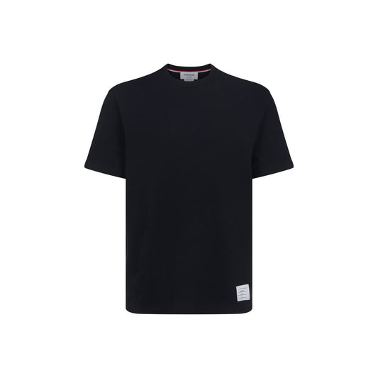 T-Shirt by Thom Browne for men in cotton blue & signature features an edgy silhouette, meticulously detailed with a sophisticated and crew neckline for a truly edgy finish.