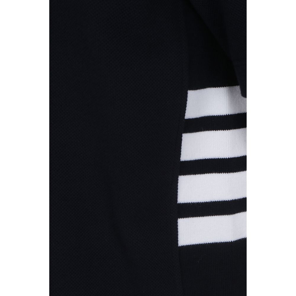 T-Shirt by Thom Browne for men in cotton blue & signature features a plush silhouette, showcasing a sophisticated crew neckline and for a truly plush finish.