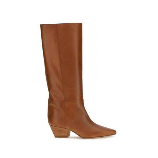 Ankle High Knee-High Boots by Forte_Forte for women in bos taurus calf leather brown features an effortless chic silhouette from the Women's Bos Taurus Calf Leather Ankle High Knee-High Boots collection, showcasing a effortless chic block-heel and refined pointed toe style for an effortless chic look.