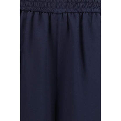 Trousers by Max Mara for women in silk blue presents a smart silhouette, meticulously detailed with a smart regular-fit & wide, a smart long, and a smart .