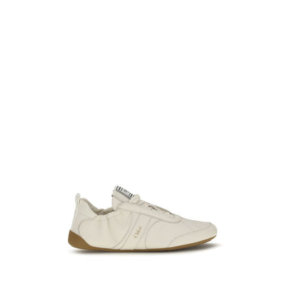 Athletic Sneakers by Chloé for women in calf leather beige showcases an impeccable silhouette, defined by an impeccable athletic style design that perfectly captures the essence of the Women's Athletic Calf Leather Sneakers.