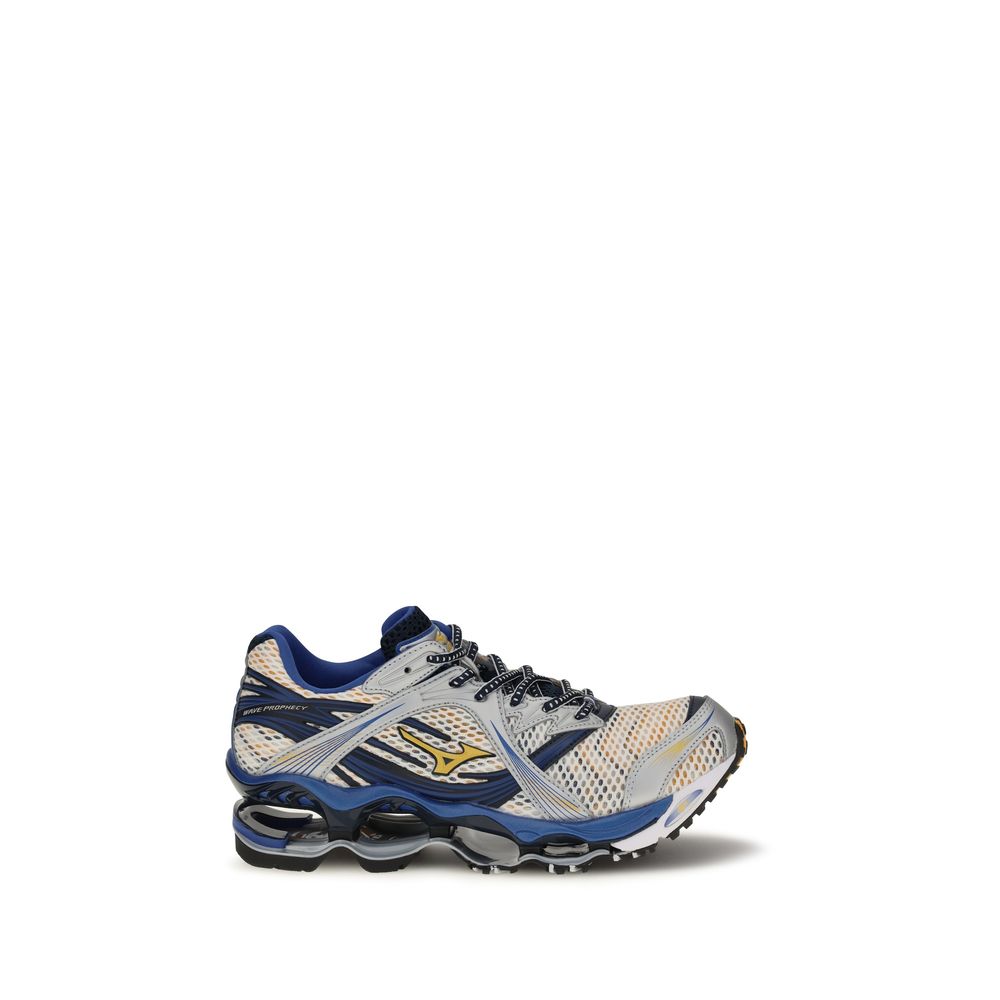 Athletic Sneakers by MIZUNO for men in textile multicolor showcases a architectural silhouette, artfully capturing the essence of the Men's Low Top Textile Athletic Sneakers with its signature architectural low-top style construction.
