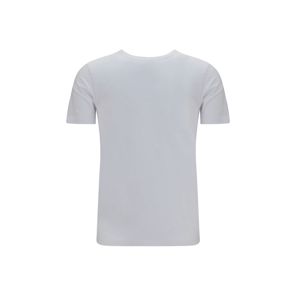 Activewear T-Shirt by Maison Kitsuné for women in cotton white & print features a sporty silhouette with and crew neckline, showcasing innovative for a sporty finish.