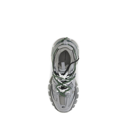 Athletic Sneakers by Balenciaga for men in polyester polyurethane & polyethylene gray features an exquisite silhouette, showcasing the premium athletic style of the Track Men's Athletic Polyester Polyurethane & Polyethylene Sneakers with an exquisite finish.