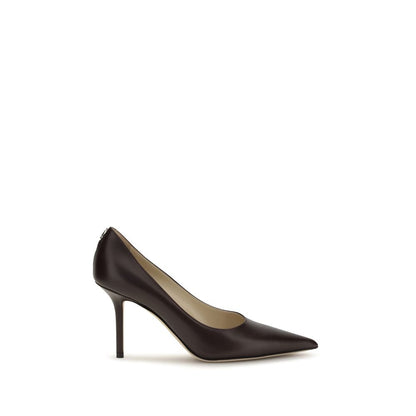 High-Heel Stiletto Pumps Heels by Jimmy Choo for women in bos taurus calf leather brown & signature features a effortless chic silhouette, showcasing the Women's Bos Taurus Calf Leather High-Heel Stiletto Pumps Heels design with a effortless chic stiletto high-heel and pointed toe style for a effortless chic finish.