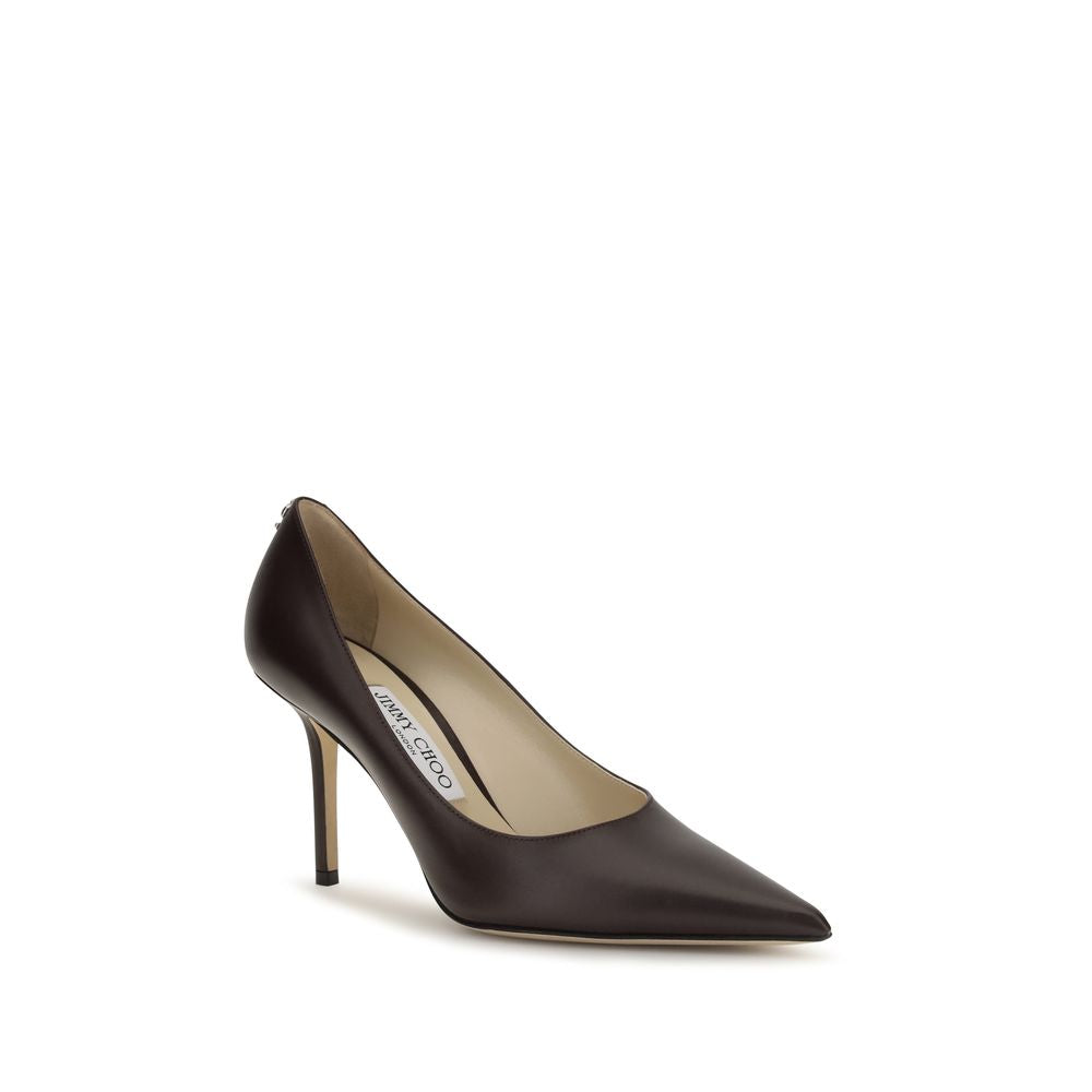 High-Heel Stiletto Pumps Heels by Jimmy Choo for women in bos taurus calf leather and brown & signature showcases a effortlessly elegant silhouette as Women's Bos Taurus Calf Leather High-Heel Stiletto Pumps Heels, featuring a effortlessly elegant stiletto high-heel and a effortlessly elegant pointed toe style for an elegant look.