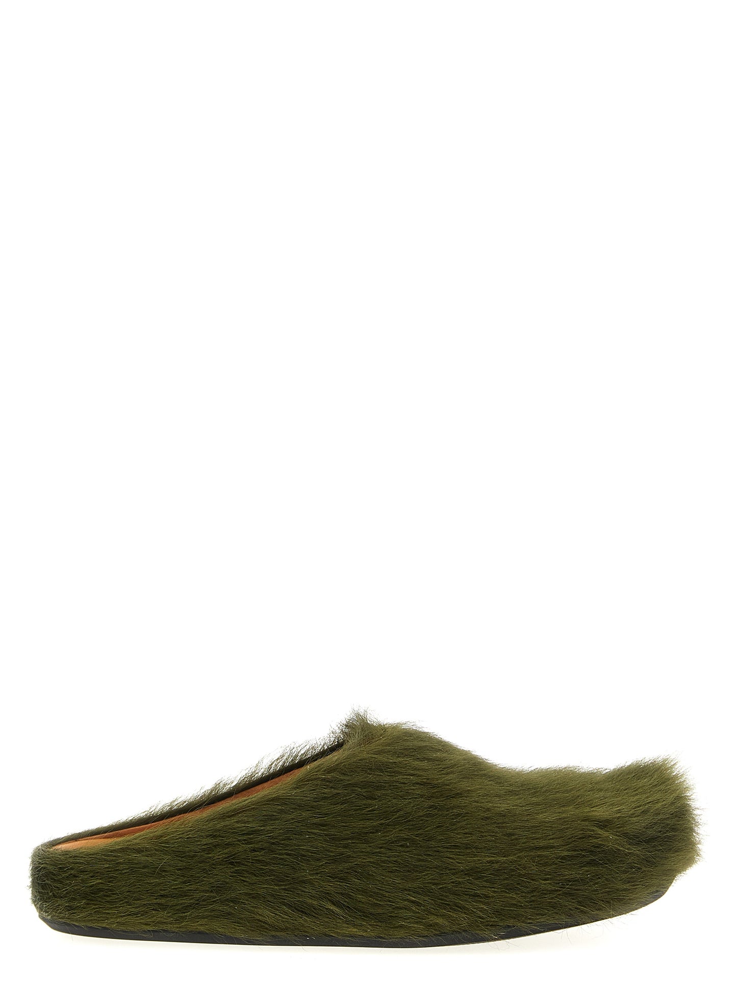 Flat Mule Mules Shoes by Marni for men in bos taurus calfskin leather bicolour & green features an ergonomic silhouette, perfectly showcasing Men's Bos Taurus Calfskin Leather Flat Mule Mules Shoes with its distinct flat and elegant .