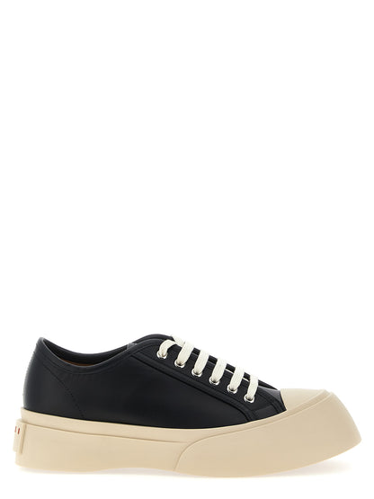 Sneakers by Marni for men in calfskin leather black features an versatile design from the City Men's Low Top Calfskin Leather Sneakers collection, highlighting a versatile low-top style for a premium, high-fashion look.