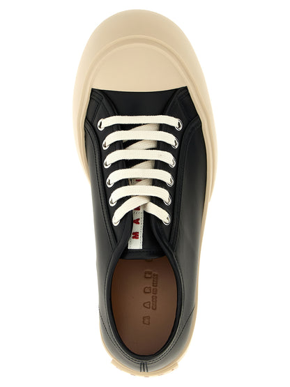Sneakers by Marni for men in calfskin leather black features an fashionable silhouette, showcasing the premium City Men's Low Top Calfskin Leather Sneakers in a fashionable low-top style that offers a fashionable finish for refined style.