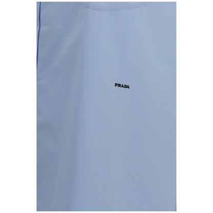 Shirt by Prada for women in cotton blue & pearl features an polished silhouette, showcasing a sophisticated and detail for a truly polished finish.