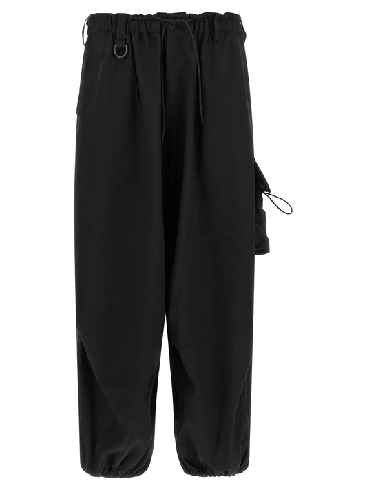 Cargo Pants by Y-3 for men in polyester black features an urban chic with a and long, creating a urban chic aesthetic for "Moon Behind the Hill".