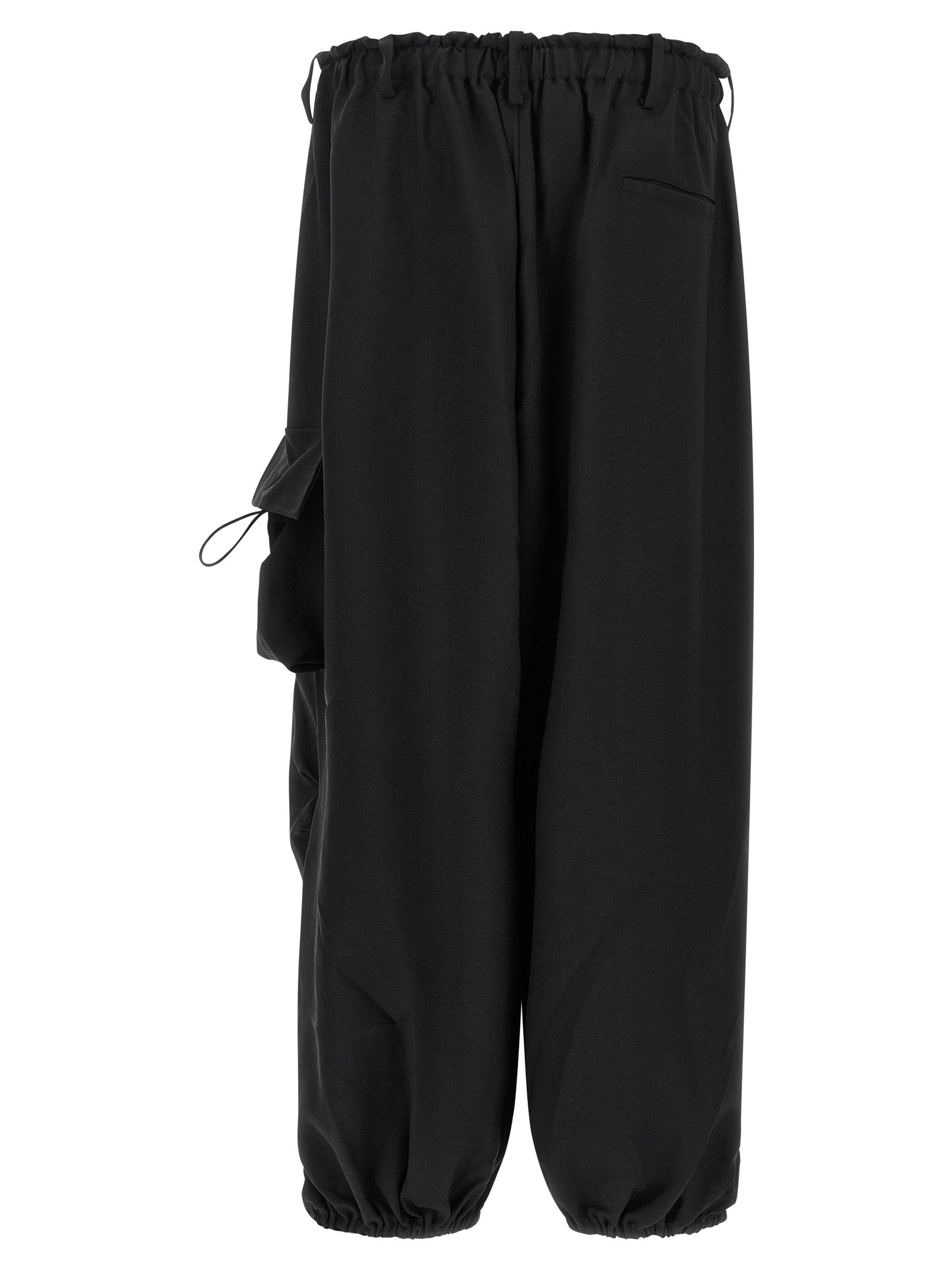 Cargo Pants by Y-3 for men in polyester black features a sartorial silhouette, showcasing a sophisticated with a refined long and elegant .