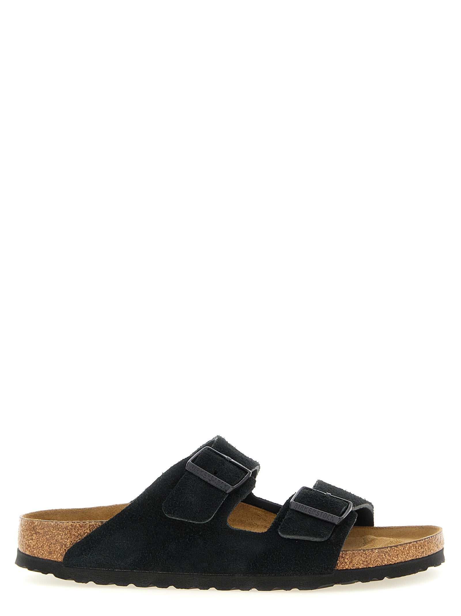 Flat Shoes by Birkenstock for men in eva & suede calfskin leather black showcases a impeccable silhouette as Men's EVA & Suede Calfskin Leather Flat Shoes, artfully designed with a impeccable flat and refined for a impeccable finish.