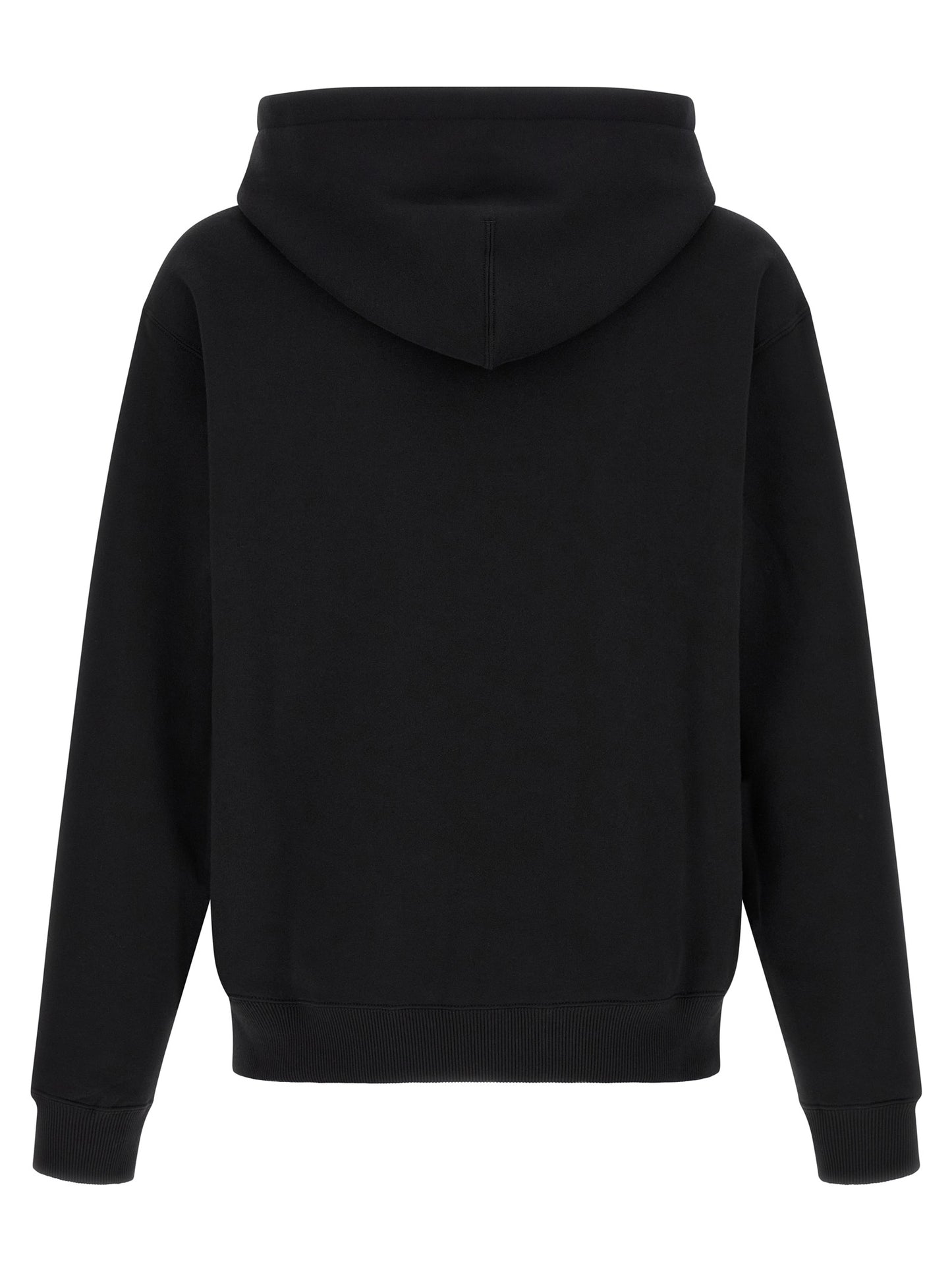 Sweatshirt Hoodie by Jil Sander for men in cotton black & white features a authentic silhouette, showcasing a sophisticated hooded neckline and authentic detail for a refined finish.